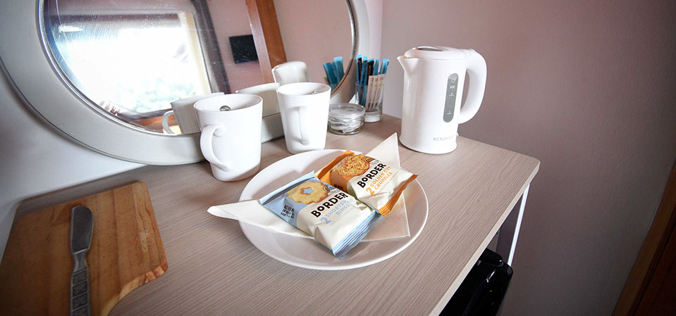 Our bed and breakfast accommodation in Portree contains a twin room with tea and coffee making facilities