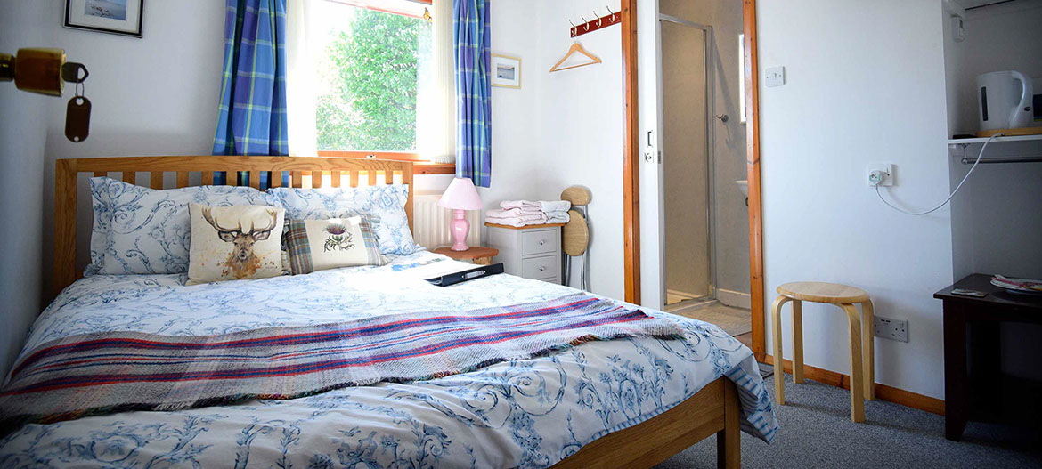 Our bed and breakfast accommodation in Portree contains double rooms with en suite shower rooms