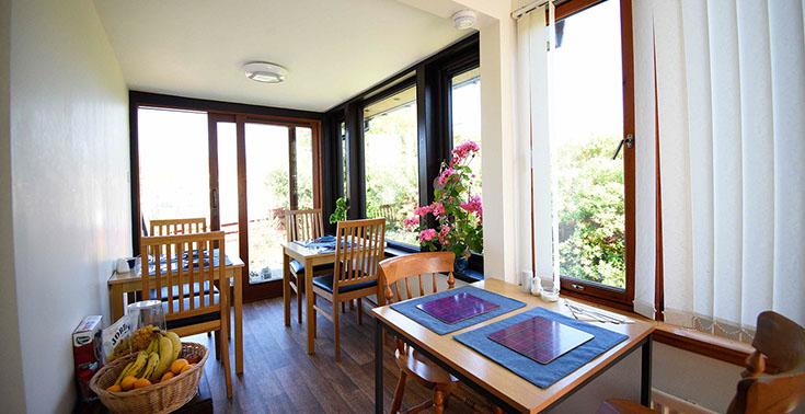 Our bed and breakfast accommodation in Portree contains a spacious dining room with breakfast included in your room rate